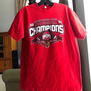 Red Ohio State Tshirt National Champions